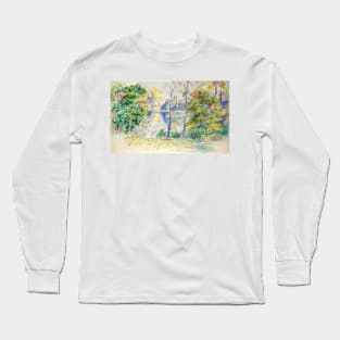 View of a Park by Auguste Renoir Long Sleeve T-Shirt